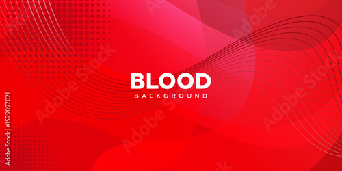Abstract red background template. Dynamic wave concept.