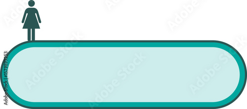 Name label with simple vector and clean shape