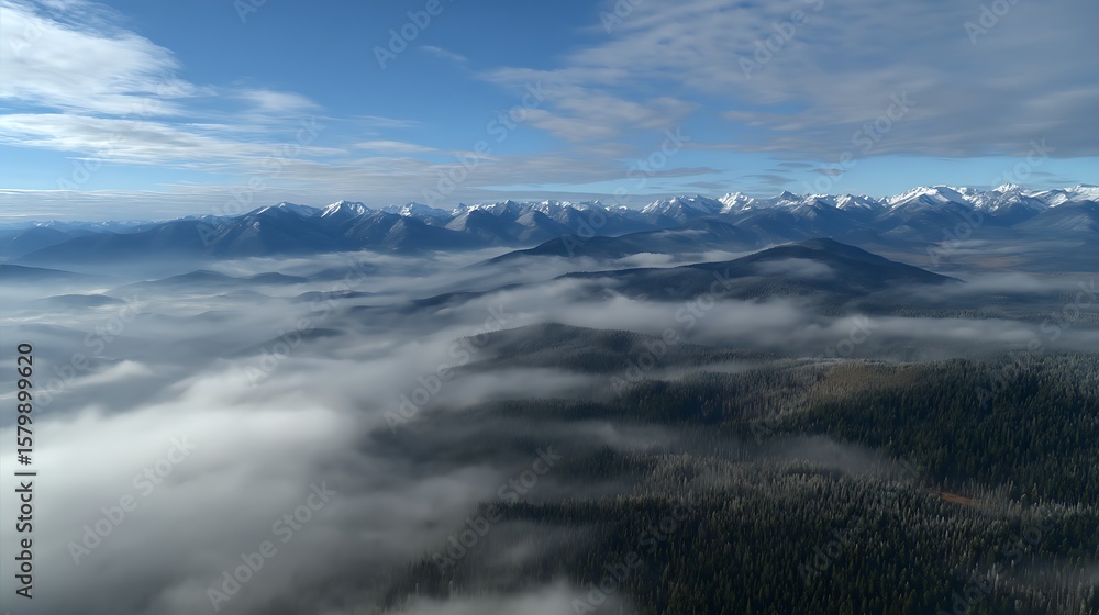 Obraz premium Mountain Landscape with Clouds