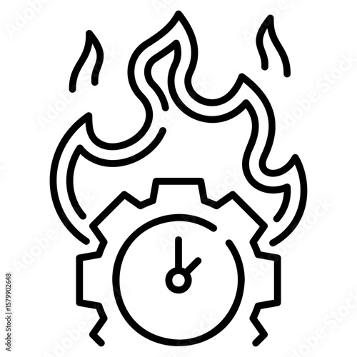 Project Deadline line icon