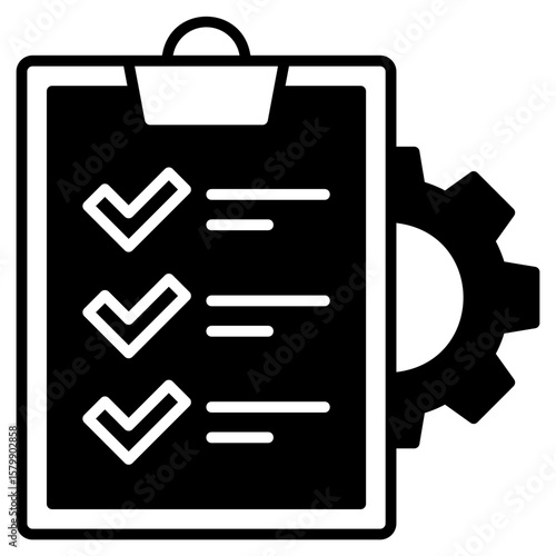 Project Task Management Black Fill icon