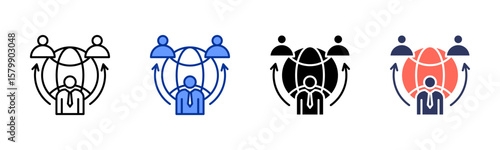 Outsourcing icon sheet multiple style collection