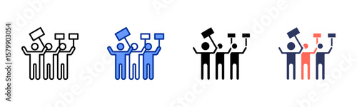 Demonstration icon sheet multiple style collection