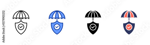 Insurance icon sheet multiple style collection