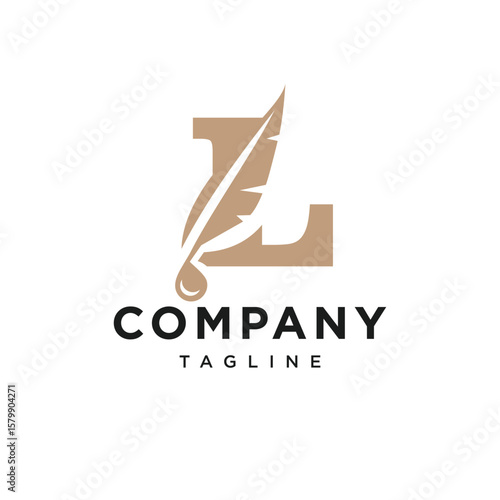 Letter L Writer Logo Icon Vector