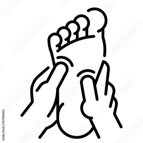 Relaxing Foot Massage Line Icon