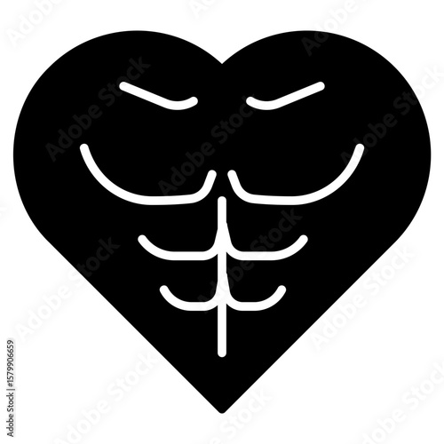 Heart Health Black Fill Icon