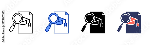 Research icon sheet multiple style collection