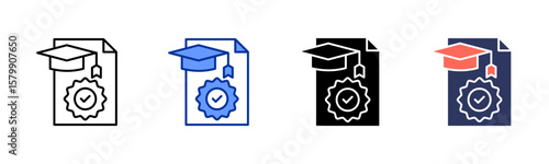 Transcript icon sheet multiple style collection
