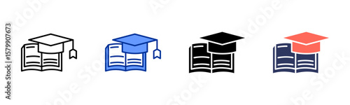 Academic icon sheet multiple style collection