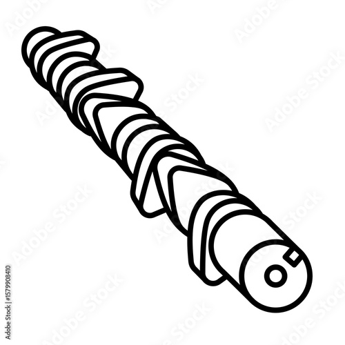 Single car spare part clean line icon mechanic outline element abstract symbol for vehicle service garage workshop maintenance
