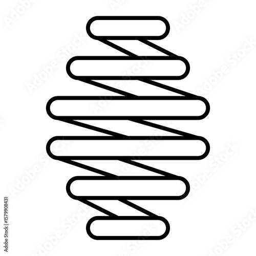 Single car spare part clean line icon mechanic outline element abstract symbol for vehicle service garage workshop maintenance