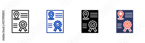 Certificate Of Origin icon sheet multiple style collection