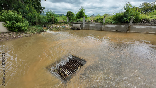 Backgrounds, Brown, Drainage, Flood, Grid Pattern