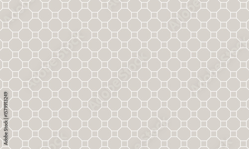 八角形に四角形が合わさったモダンな蜀江文様の壁紙