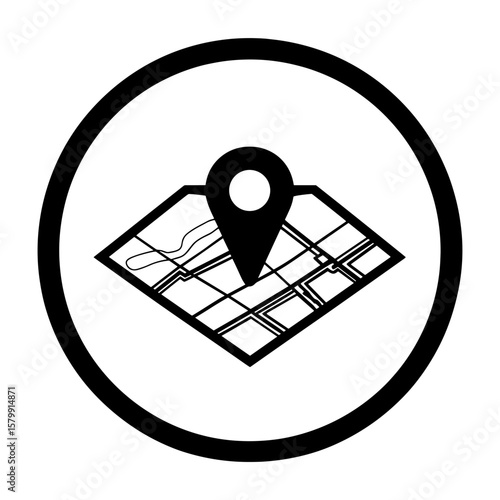 Map symbol icon illustration vector