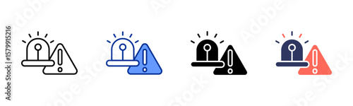 Emergency Light icon sheet multiple style collection