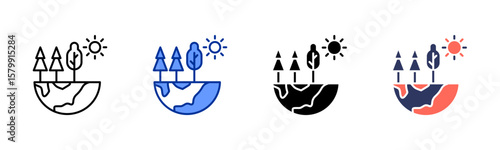 Natural Resources icon sheet multiple style collection