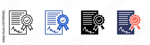 Certificate Of Origin icon sheet multiple style collection
