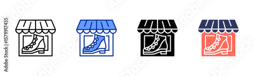 Shoe Store icon sheet multiple style collection