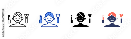 Beauty Salon icon sheet multiple style collection