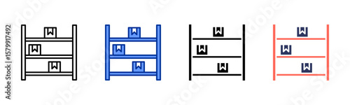 Shelves icon sheet multiple style collection