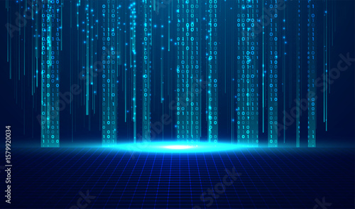 Abstract big data code representation. Modern high-tech data background. Graphic concept for your design