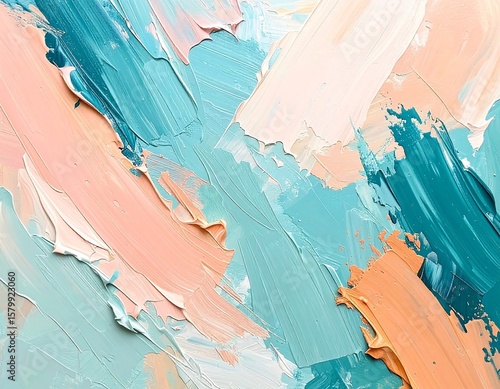 Abstract painting, vibrant colors