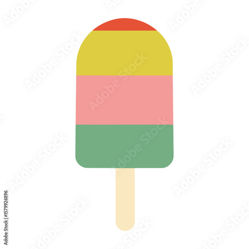 Popsicle illustration colorful simple vector