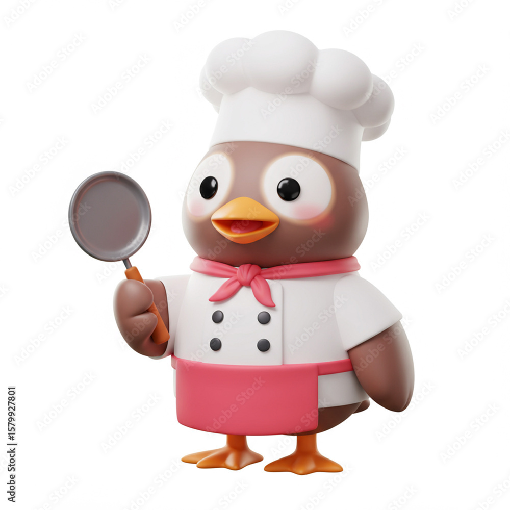 Cute 3D Cartoon Chef Character Cute 3D Cartoon Chef Character