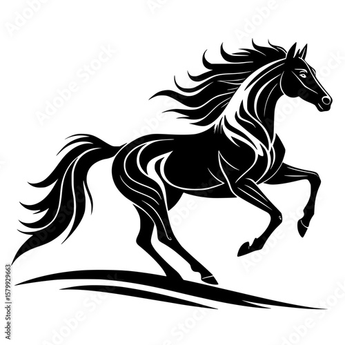horse silhouette vector