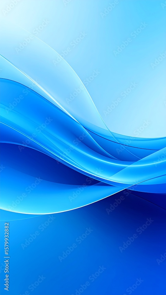 Obraz premium Abstract flowing blue waves (1)
