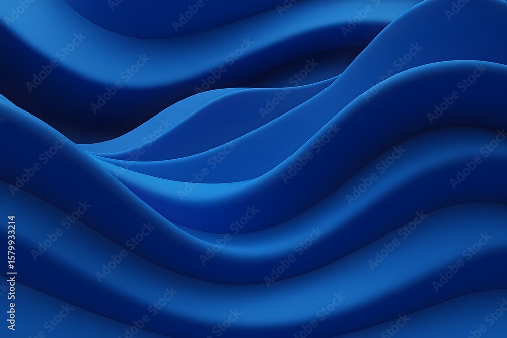 Fototapeta premium Blue Silk and Satin Fabric with Smooth Flowing Texture