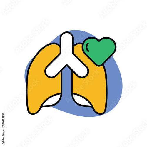 Lung Icon Icon vector stock illustration