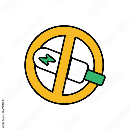 Anti-Nicotine Icon vector stock illustration