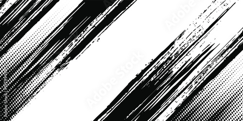 Glitch distorted grunge layer . Noise destroyed texture . Trendy defect error shapes . Overlay grunge texture . Distressed effect .Vector shapes with a halftone dots modern arts