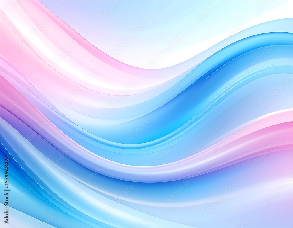 Fototapeta premium Abstract flowing waves of pastel colors (1)