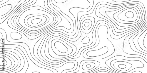 Abstract white contour wave lines topographic background, lines map seamless pattern, modern wallpaper texture and realistic design used for banner and posters, mountain relief geographic pattern.	

