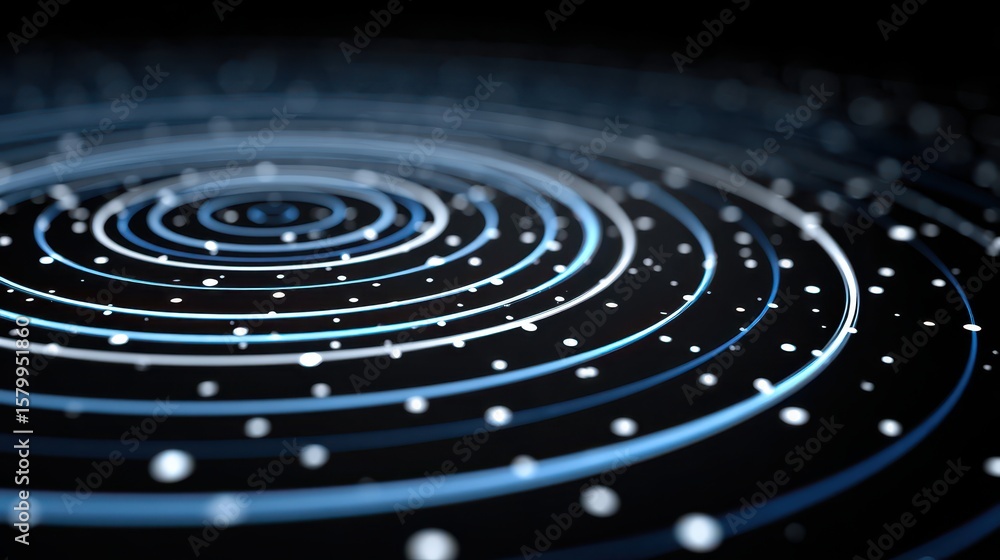 Fototapeta premium Animated Radar Interface with Digital Pulse Effects