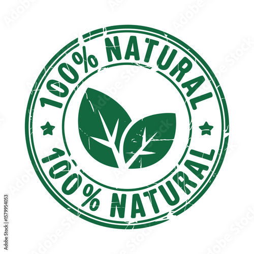 Organic food natural label sticker logo design template