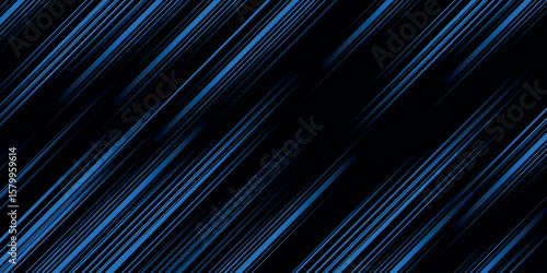 Abstract background with blue speed lines. Blue halftone banner design template. Vector.