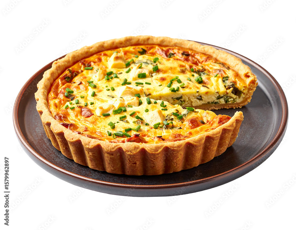 Delicious Cheese and Chive Quiche Perfect for Family Meal Delicious Cheese and Chive Quiche Perfect for Family Meal