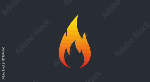 Vibrant Cartoon Flame Icons Collection