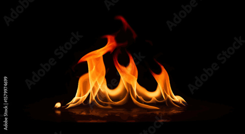 Vibrant Cartoon Flame Icons Collection