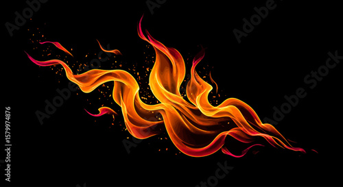 Vibrant Cartoon Flame Icons Collection