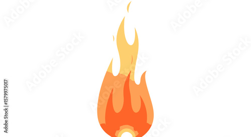 Vibrant Cartoon Flame Icons Collection