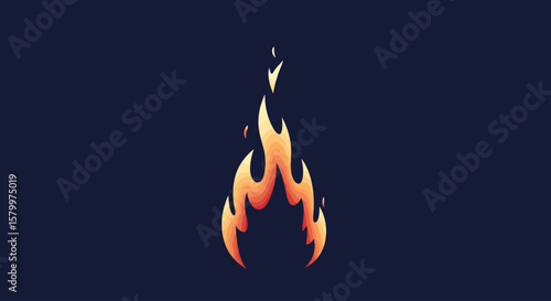 Vibrant Cartoon Flame Icons Collection