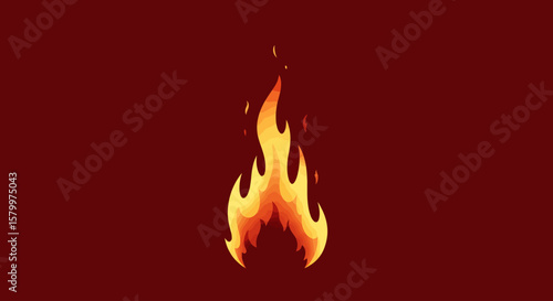 Vibrant Cartoon Flame Icons Collection