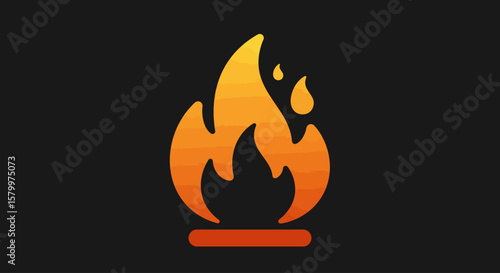 Vibrant Cartoon Flame Icons Collection