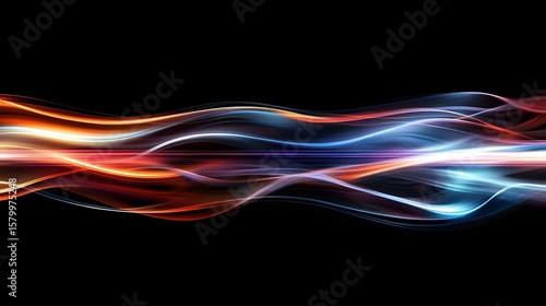 Wallpaper Mural Abstract dynamic wave forms in vibrant colors. Torontodigital.ca